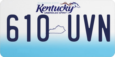 KY license plate 610UVN