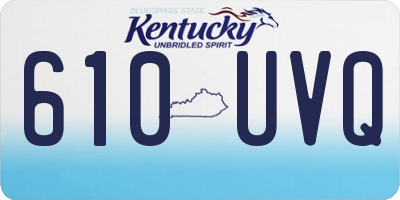 KY license plate 610UVQ