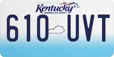 KY license plate 610UVT
