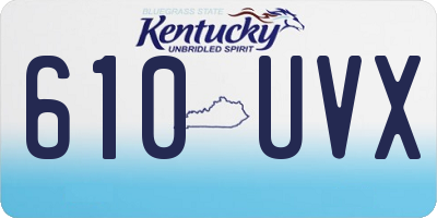 KY license plate 610UVX