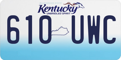 KY license plate 610UWC
