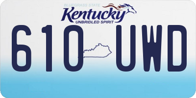 KY license plate 610UWD