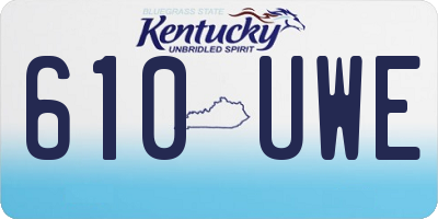 KY license plate 610UWE