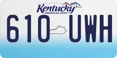 KY license plate 610UWH