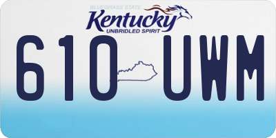 KY license plate 610UWM
