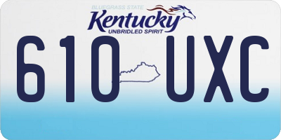 KY license plate 610UXC