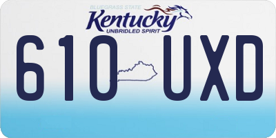 KY license plate 610UXD