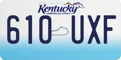 KY license plate 610UXF