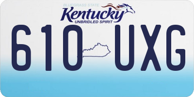 KY license plate 610UXG