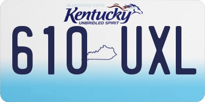 KY license plate 610UXL