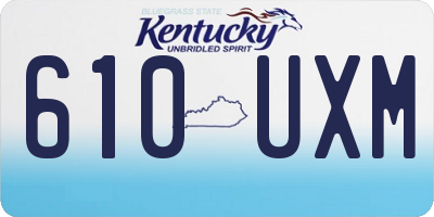 KY license plate 610UXM