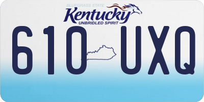 KY license plate 610UXQ