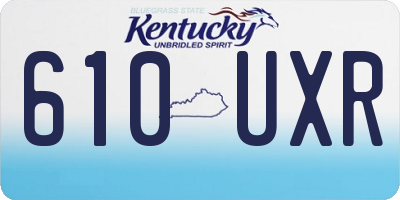 KY license plate 610UXR