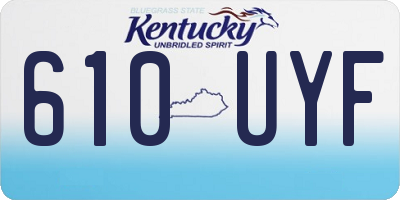 KY license plate 610UYF