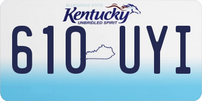 KY license plate 610UYI