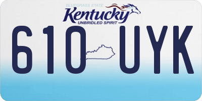 KY license plate 610UYK
