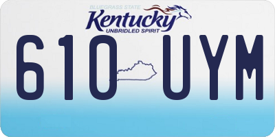 KY license plate 610UYM