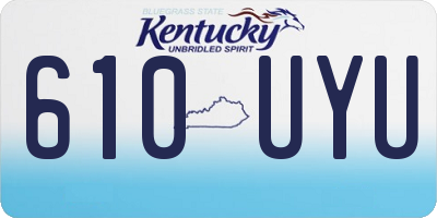 KY license plate 610UYU