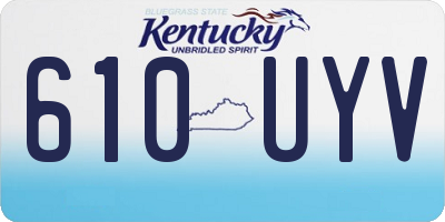 KY license plate 610UYV