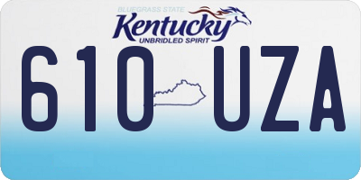 KY license plate 610UZA