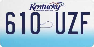 KY license plate 610UZF