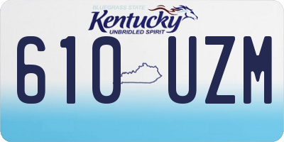 KY license plate 610UZM