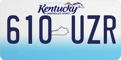 KY license plate 610UZR