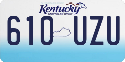 KY license plate 610UZU