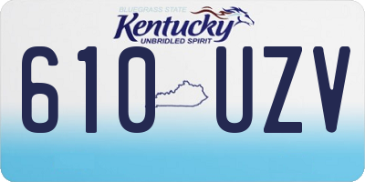 KY license plate 610UZV