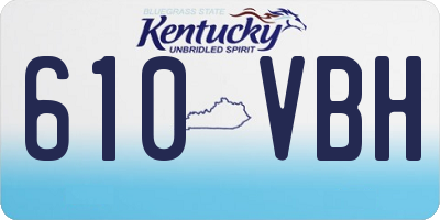 KY license plate 610VBH