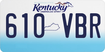 KY license plate 610VBR