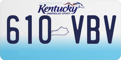 KY license plate 610VBV