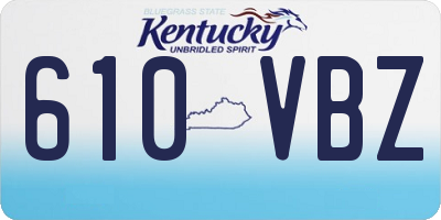 KY license plate 610VBZ