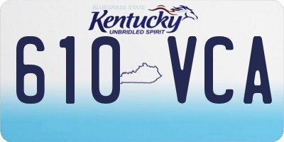KY license plate 610VCA