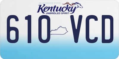 KY license plate 610VCD