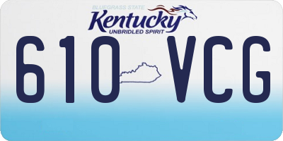 KY license plate 610VCG