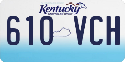 KY license plate 610VCH