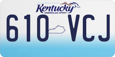 KY license plate 610VCJ