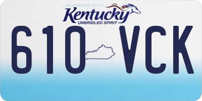 KY license plate 610VCK
