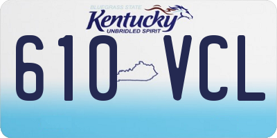KY license plate 610VCL