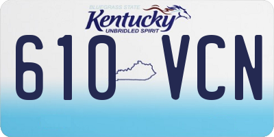 KY license plate 610VCN