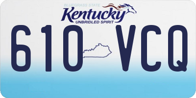 KY license plate 610VCQ