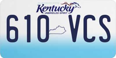 KY license plate 610VCS