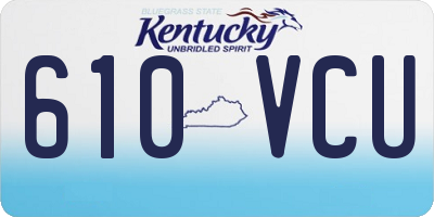 KY license plate 610VCU
