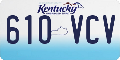 KY license plate 610VCV