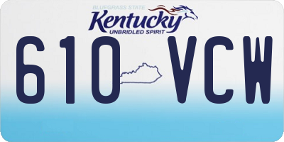 KY license plate 610VCW