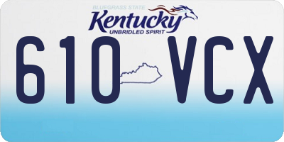 KY license plate 610VCX