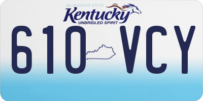 KY license plate 610VCY