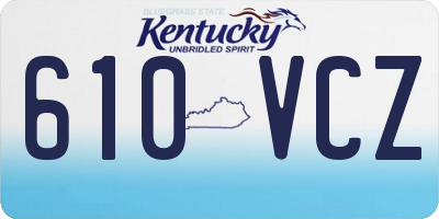 KY license plate 610VCZ