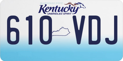 KY license plate 610VDJ